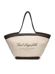 KARL LAGERFELD Torebka B1W46069 Beżowy. Brązowe torebki klasyczne damskie Karl Lagerfeld, bez wzorów, z materiału, bez dodatków. Za 849.99 zł.