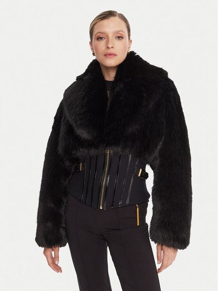 Elisabetta Franchi Futro GB-05A-57E2-V980 Czarny Regular Fit. Czarne futra damskie Elisabetta Franchi. Za 3,999.00 zł.