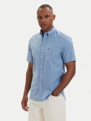 Tommy Hilfiger Koszula MW0MW42285 Niebieski jasny Regular Fit. Niebieskie koszule męskie Tommy Hilfiger, m, bez wzorów, z bawełny, bez kołnierzyka, bez ramiączek. Za 369.99 zł.