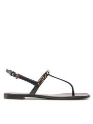 Giuseppe Zanotti Sandały E200042 Czerwony. Czerwone sandały damskie GIUSEPPE ZANOTTI, bez wzorów, ze skóry, bez obcasa, na płaskiej podeszwie. Za 2,679.00 zł.