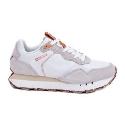 Zamszowe Lekkie Buty Sportowe Damskie Big Star RR274235 HI-POLY System Beżowe beżowy. Brązowe buty sportowe na co dzień damskie bez wzorów, z zamszu. Za 371.03 zł.