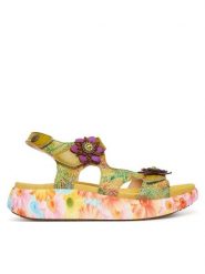 Laura Vita Sandały Nikito 03 Zielony. Zielone sandały damskie Laura Vita, bez wzorów, ze skóry, bez obcasa, na płaskiej podeszwie. Za 459.99 zł.