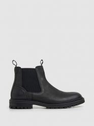 Pepe Jeans FOOTWEAR Skórzane sztyblety "Logan" w kolorze czarnym rozmiar: 43. Czarne sztyblety męskie Pepe Jeans FOOTWEAR, z jeansu, bez zapięcia. Za 297.97 zł.