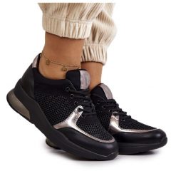 Vinceza Modne Buty Sportowe Damskie Sneakersy Czarne Danielle. Czarne buty sportowe na co dzień damskie bez wzorów, ze skóry ekologicznej. Za 262.40 zł.
