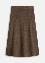Spódnica midi z dzianiny. Brązowe spódniczki damskie bonprix, bez wzorów, z dzianiny, midi, proste. Za 149.99 zł.