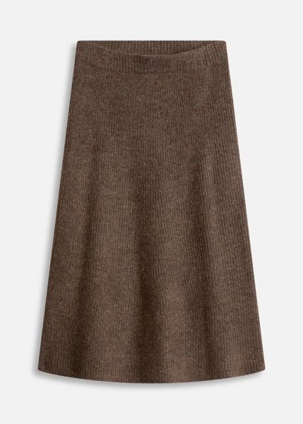 Spódnica midi z dzianiny. Brązowe spódniczki damskie bonprix, bez wzorów, z dzianiny, midi, proste. Za 149.99 zł.