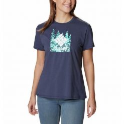 Columbia Koszulka Sun Trek Ss Graphic 1931753473. Niebieskie t-shirty damskie Columbia, xs, bez wzorów, bez kołnierzyka. Za 141.99 zł.