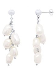 Pearline Srebrne kolczyki-wkrętki z perłami rozmiar: onesize. Szare kolczyki damskie Pearline, z perłą, srebrne. Za 152.99 zł.