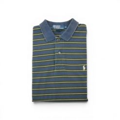 Polo Ralph Lauren koszulka męska z krótkim rękawem. Niebieskie koszulki polo męskie Ralph Lauren, l, bez wzorów, bez ramiączek. Za 127.76 zł.