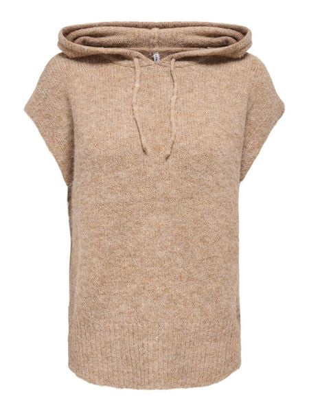 ONLY Sweter w kolorze beżowym rozmiar: XL. Brązowe swetry klasyczne damskie Only, xl, bez kołnierzyka. Za 100.45 zł.