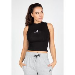 Livonia Crop Top - Czarny. Czarne topy damskie GORILLA WEAR, xs, bez wzorów, bez ramiączek. Za 136.00 zł.