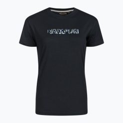 Koszulka damska Napapijri S-Kreis. Niebieskie bluzki damskie Napapijri, m, bez wzorów, bez kołnierzyka. Za 139.99 zł.