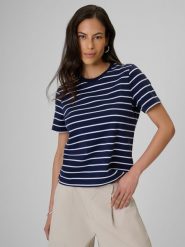 4F T-shirt relaxed z nadrukiem damski - granatowy XL. Niebieskie t-shirty damskie 4f, xl, bez wzorów, z bawełny, bez kołnierzyka. Za 69.99 zł.