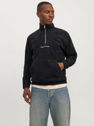 Jack & Jones Bluza polarowa w kolorze czarnym rozmiar: M. Czarne bluzy bez kaptura męskie Jack & Jones, m, z polaru. Za 105.14 zł.