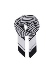 Jenny Fairy Apaszka 4W4-002-SS23 Biały. Białe apaszki damskie Jenny Fairy, bez wzorów, z poliesteru. Za 33.99 zł.