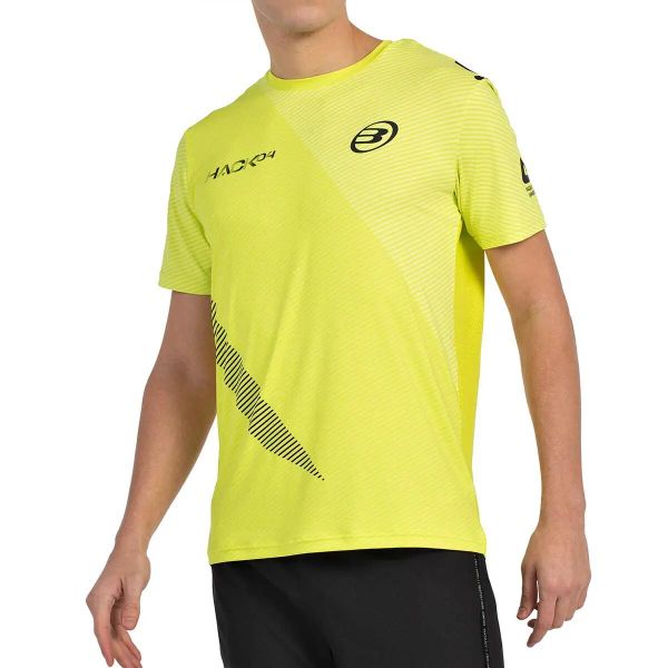T-shirt Bullpadel Paquito 25V żółty XL. Brązowe t-shirty damskie bullpadel, xl, bez wzorów, bez kołnierzyka. Za 164.65 zł.