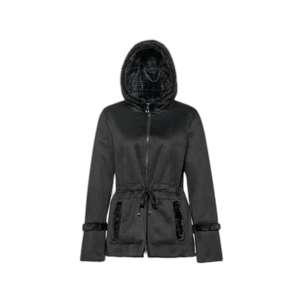 Płaszcz damski Geox Kency. Czarne płaszcze damskie Converse, l, bez wzorów, z materiału, biznesowe. Za 824.00 zł.
