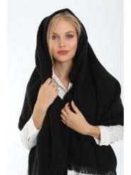 Lucky Bees Szal w kolorze czarnym - 180 x 70 cm rozmiar: onesize. Czarne szaliki i kominy damskie Lucky Bees, bez wzorów, z materiału. Za 43.99 zł.