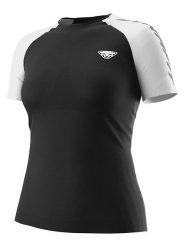 DYNAFIT Koszulka funkcyjna "ULTRA 3" w kolorze czarnym rozmiar: M/L. Czarne bluzki sportowe damskie Dynafit, l, z materiału, bez kołnierzyka, bez ramiączek. Za 157.35 zł.