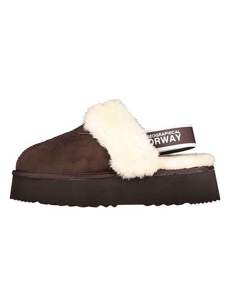 Geographical Norway Kapcie "Oscara" w kolorze brązowym rozmiar: 40. Brązowe kapcie damskie Geographical Norway, z futra. Za 109.00 zł.