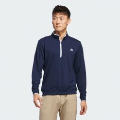 Bluza Lightweight Half-Zip. Białe bluzy z kapturem męskie Adidas, uniwersalny, z dzianiny. Za 260.50 zł.