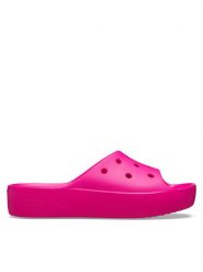 Crocs Klapki Classic Platform Slide 208180 Różowy. Czerwone klapki damskie Crocs, bez wzorów, z tworzywa sztucznego, bez obcasa. Za 209.00 zł.