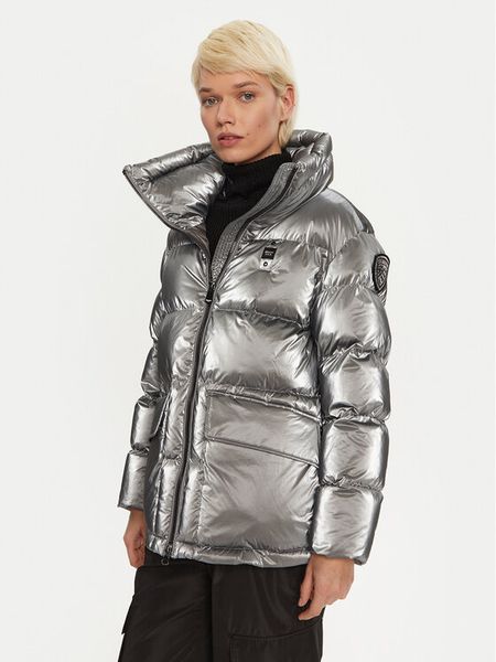 Blauer Kurtka zimowa 24WBLDC02250 Srebrny Regular Fit. Szare kurtki damskie Blauer, na zimę, xs, bez wzorów, z syntetyku, bez kaptura. Za 879.99 zł.