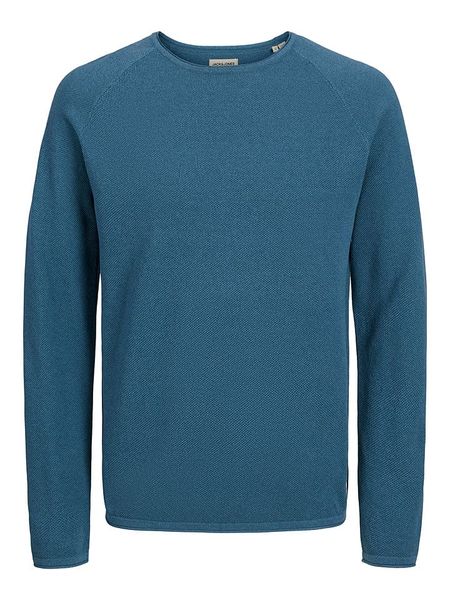 Jack & Jones Sweter w kolorze niebieskim rozmiar: M. Niebieskie swetry męskie Jack & Jones, m, bez wzorów, z bawełny, bez kołnierzyka. Za 113.63 zł.
