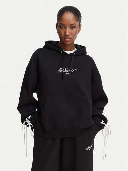 Reebok Bluza Dagmara RK25698CCW Czarny Oversize. Czarne bluzy bez kaptura damskie Reebok, xs, z bawełny. Za 279.99 zł.