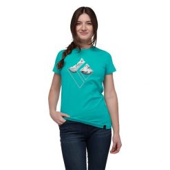 Koszulka damska Black Diamond Mountain Logo Tee T-shirt. Zielone bluzki damskie Black Diamond, xl, bez wzorów, sportowe, bez kołnierzyka, bez ramiączek. Za 212.00 zł.