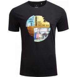 T-shirt męski TSM620 - głęboka czerń - Outhorn. Brązowe t-shirty męskie Outhorn, m, bez wzorów, bez kołnierzyka. W wyprzedaży za 19.99 zł.