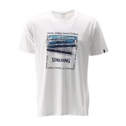 Koszulka Spalding Logo. Białe t-shirty sportowe męskie Spalding, xl, z materiału, bez ramiączek, do koszykówki. Za 185.00 zł.