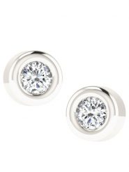 Diamant Vendôme Złote kolczyki-wkrętki z diamentami rozmiar: onesize. Szare kolczyki damskie Diamant Vendöme, z diamentem, złote. Za 696.20 zł.