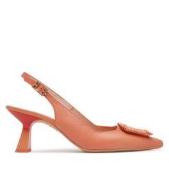 Szpilki Hispanitas. Pomarańczowe szpilki Hispanitas, bez wzorów, bez obcasa. Za 399.99 zł.