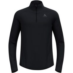 Bluza techniczna męska ODLO Zeroweight Warm Mid Layer 1/2 Zip. Czarne bluzy bez kaptura męskie Odlo, m. Za 579.99 zł.