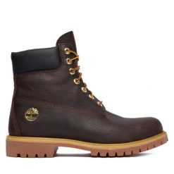Trapery Timberland. Brązowe buty zimowe męskie Timberland, bez zapięcia. Za 929.99 zł.