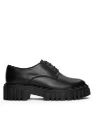 Clarks Oxfordy Page Walk 26178411 Czarny. Czarne półbuty damskie Clarks, bez wzorów, ze skóry, bez obcasa. Za 299.99 zł.
