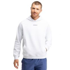 Męska bluza z kapturem do gry w padla Padel Siroko Break White. Białe bluzy z kapturem męskie SIROKO, l, z materiału. Za 169.00 zł.