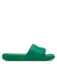 Lacoste Klapki Serve 0.0 7-49CFA0042 Zielony. Zielone klapki damskie Lacoste, bez wzorów, ze skóry, bez obcasa. Za 119.99 zł.