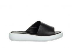 Klapki Bayla-161 161 72 11 Black 161497, Czarny, Skóra naturalna - 36. Czarne klapki damskie Bayla, bez wzorów, z materiału, bez obcasa. W wyprzedaży za 134.10 zł.