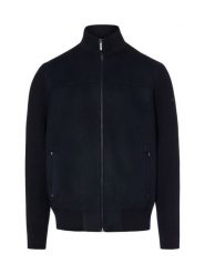 Bugatti sweter z domieszką wełny Mężczyźni niebieski, L. Niebieskie swetry męskie Bugatti, l, bez wzorów, z wełny, bez kołnierzyka. Za 1,399.95 zł.
