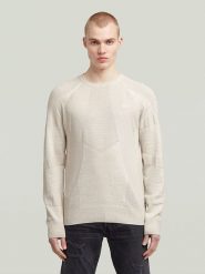 G-Star Sweter w kolorze kremowym rozmiar: L. Brązowe swetry męskie G-Star, l, bez wzorów, z bawełny, bez kołnierzyka. Za 188.85 zł.