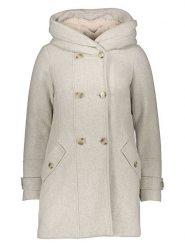 S.Oliver Płaszcz w kolorze kremowym rozmiar: 42. Brązowe płaszcze damskie S.Oliver, s, bez wzorów, z wełny. Za 212.67 zł.