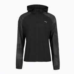 Kurtka do biegania damska PUMA Run AOP Favorite Woven Jacket. Czarne kurtki damskie Puma, xs, bez wzorów, z materiału, bez kaptura. Za 179.99 zł.