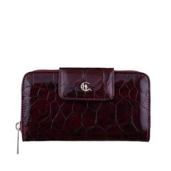 Damski portfel Canaletto z bordowej lakierowanej skóry – Luksus, Styl i Bezpieczeństwo w Jednym PD2006s78 RFID. Czerwone portfele damskie bez wzorów, ze skóry. Za 180.50 zł.