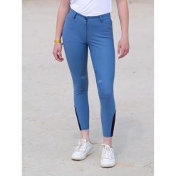 Damskie spodnie do jazdy konnej Le Sabotier Athenais. Niebieskie spodnie materiałowe damskie LE SABOTIER, bez wzorów, sportowe. Za 719.00 zł.