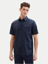 Tom Tailor Koszula 1040138 Granatowy Regular Fit. Niebieskie koszule męskie Tom Tailor, m, bez wzorów, z bawełny, bez kołnierzyka, bez ramiączek. Za 309.99 zł.