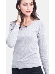 ASSUILI Sweter w kolorze jasnoszarym rozmiar: 36. Szare swetry klasyczne damskie Assuili, bez kołnierzyka. Za 113.99 zł.