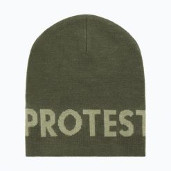 Czapka zimowa męska Protest Prtburham24. Zielone czapki męskie Protest, na zimę, bez wzorów, z materiału. Za 83.99 zł.