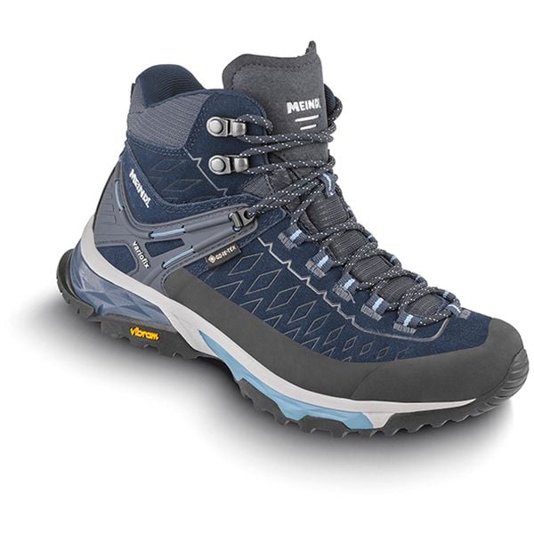Buty damskie MEINDL Top Trail Lady Mid GTX, z membraną Gore-Tex. Niebieskie obuwie trekkingowe damskie MEINDL. Za 1,437.87 zł.